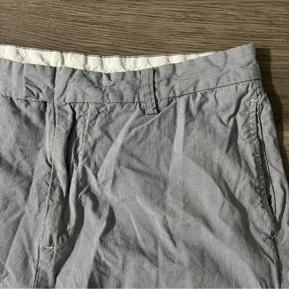 Nautica Mens Blue White Striped Flat Front Shorts Size 34 100% Cotton - Picture 2 of 7